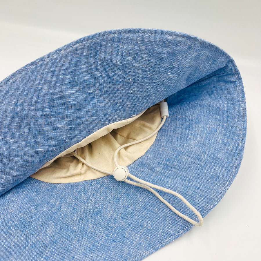 Adult Summer Hat (Linen light blue)