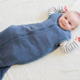 Muslin Sleep Sack (Blue) - Lulujo