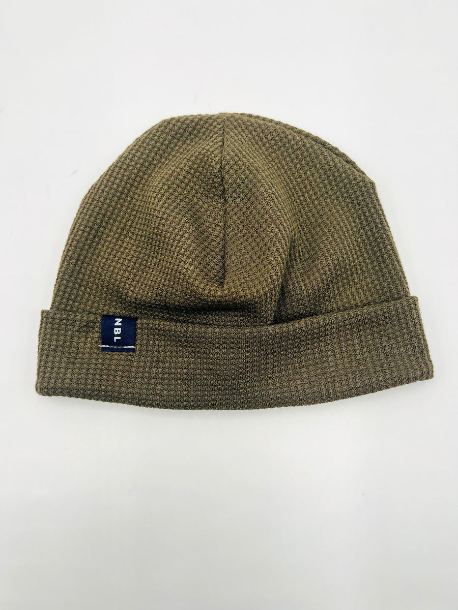 Adult Beanie Hat (Olive Green Waffle)
