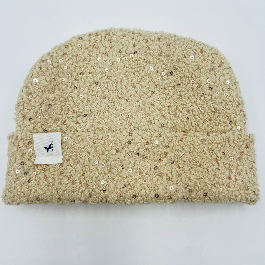 Beanie Hat (doodle white sparkling )