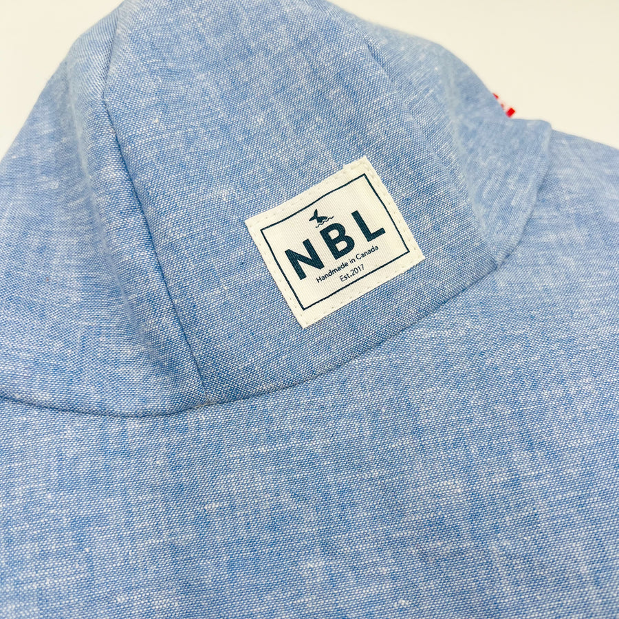 Adult Summer Hat (Linen light blue)