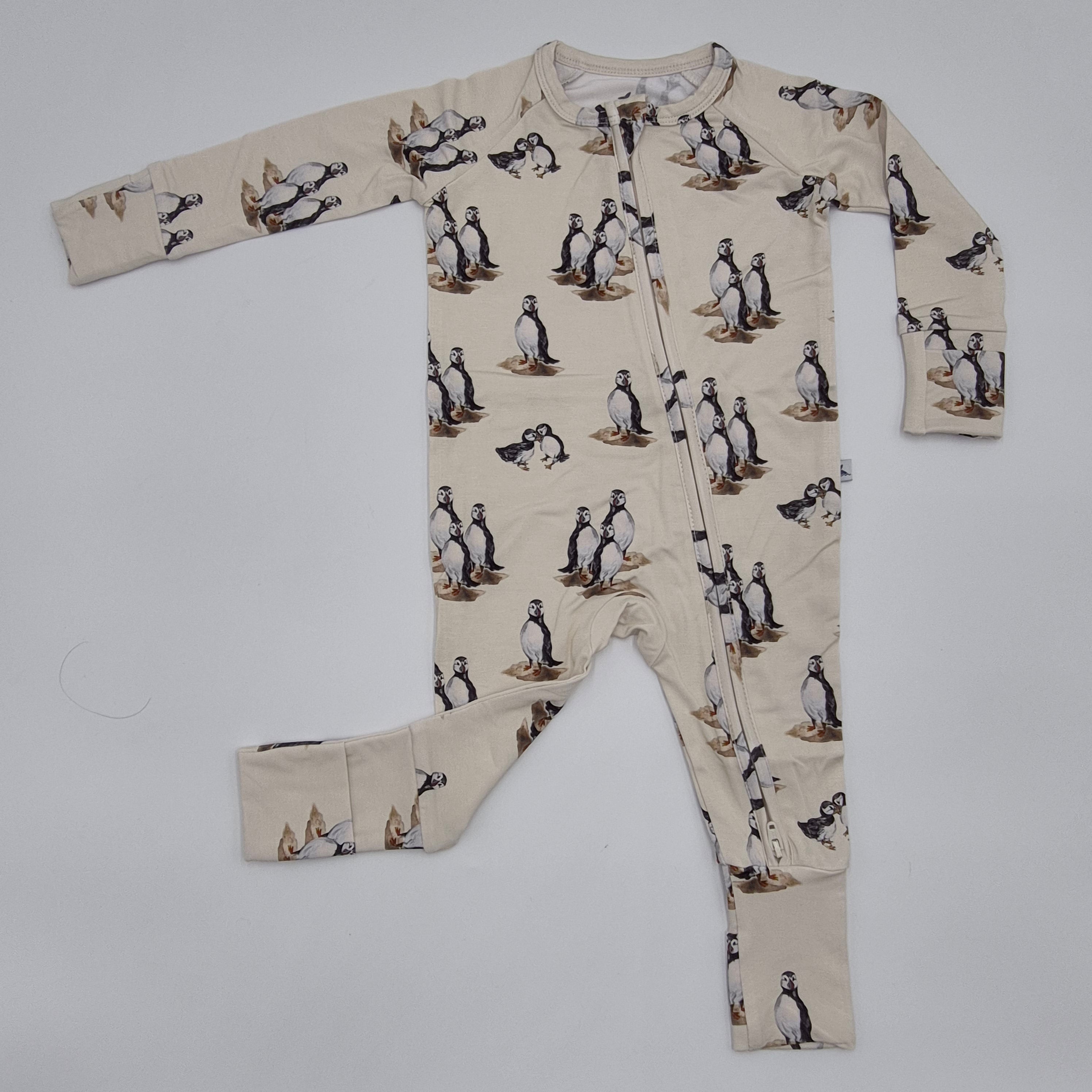 Convertible Footie Pajama ( Sweet Puffin)