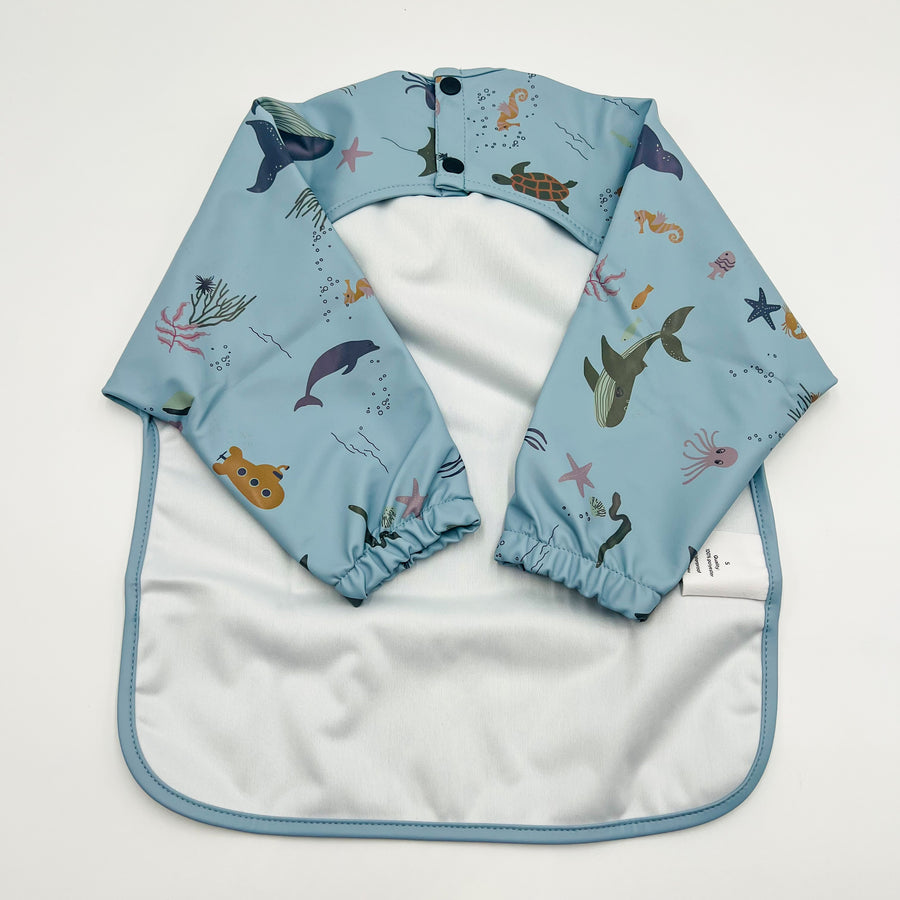 Long Sleeves Bib Sea world  (blue)