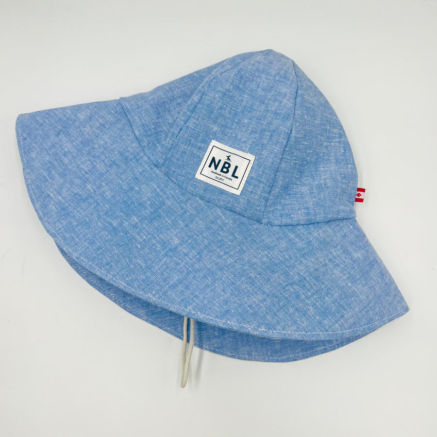 Adult Summer Hat (Linen light blue)