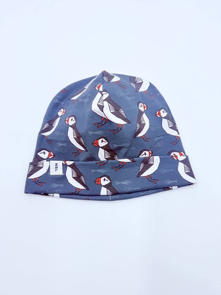 Adult Beanie Hat (Blue puffin)