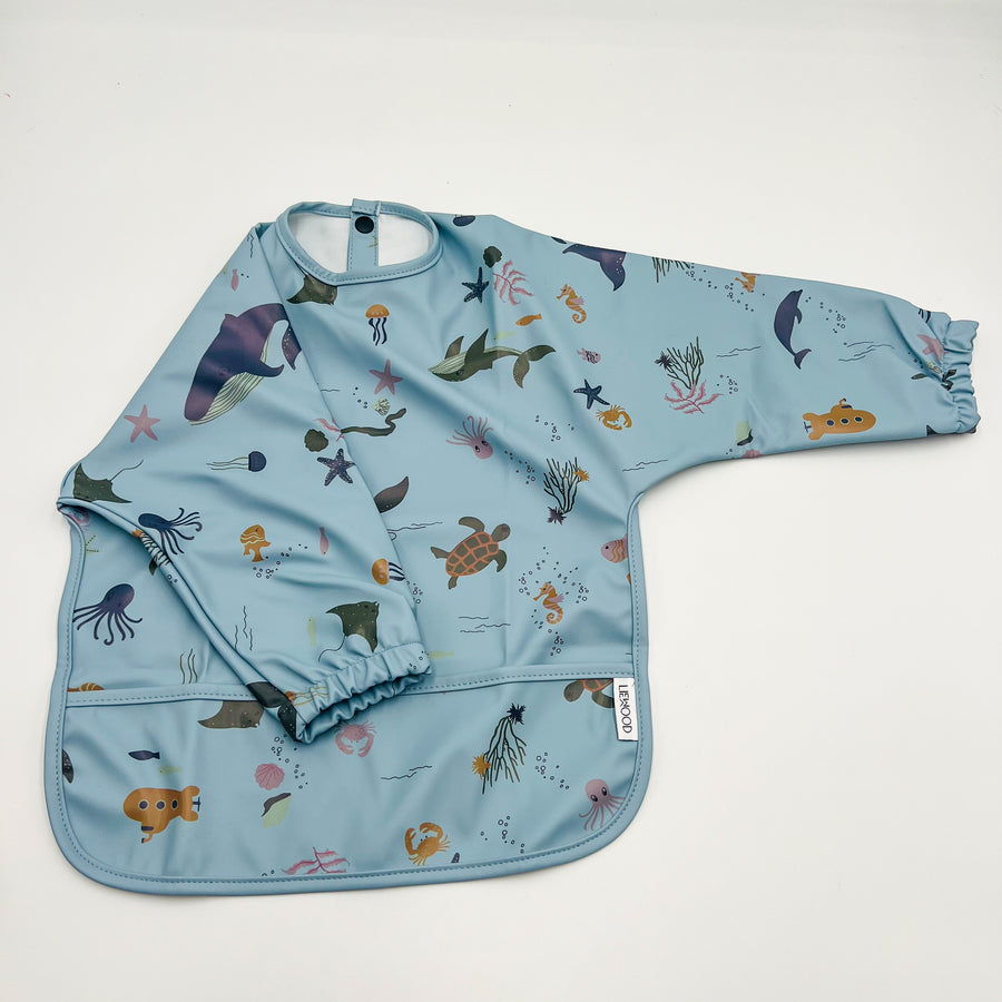 Long Sleeves Bib Sea world  (blue)