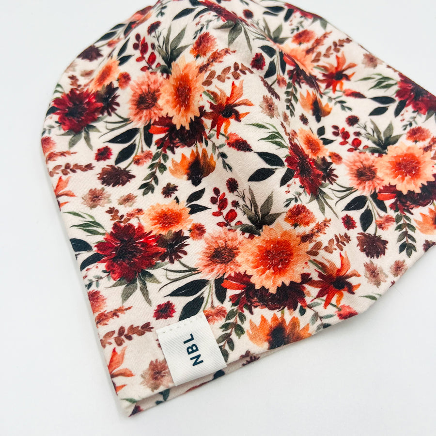 Beanie Hat (Wilder fall floral)