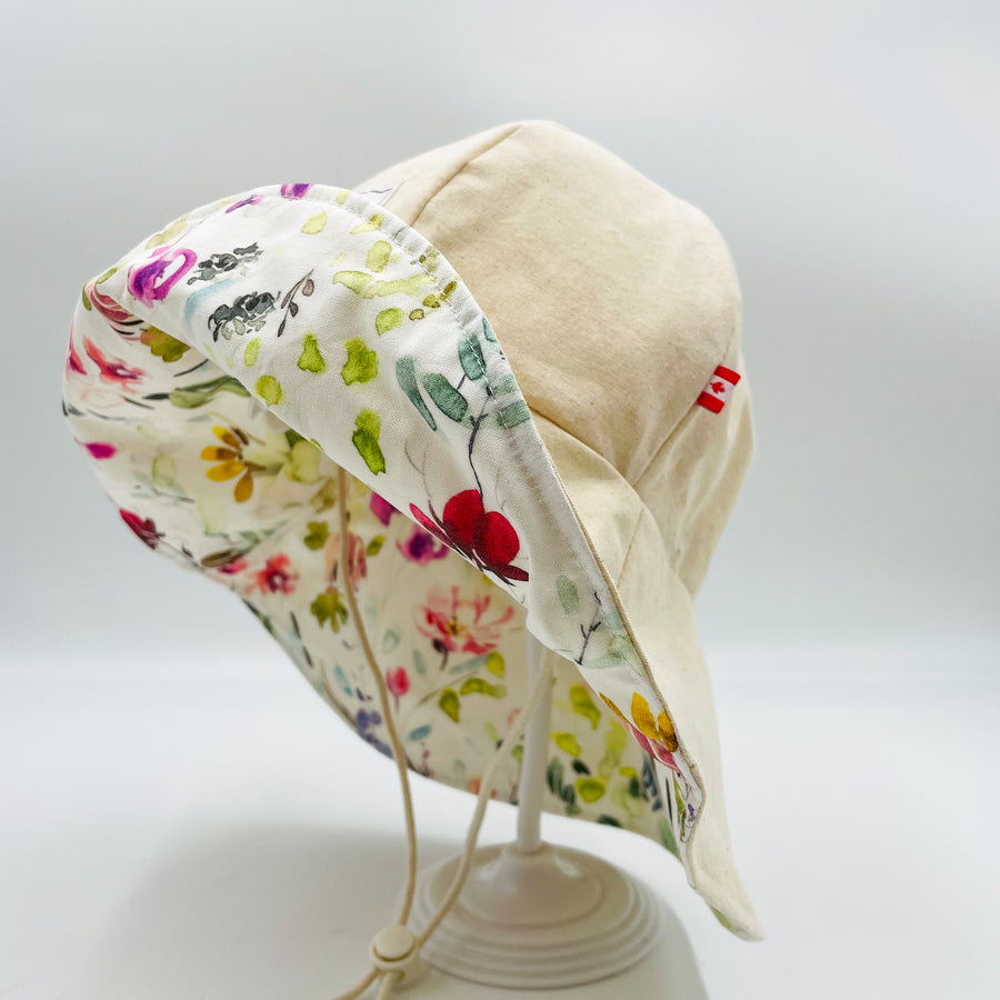 Adult Summer Hat (Watercolor Flowers)