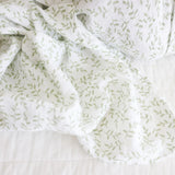 Greenery Cotton Muslin Swaddle - Lulujo
