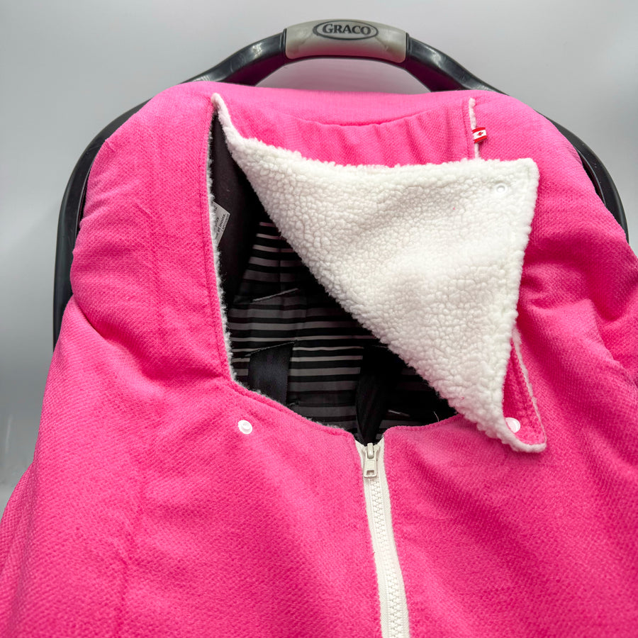 Car Seat cover Winter (Corduroy Fuchsia)