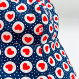 Summer Hat (Blue hearts)