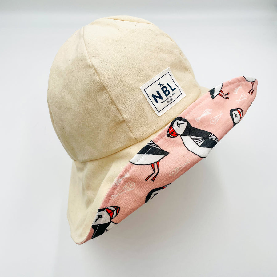 Adult Summer Hat (Pink Puffin)