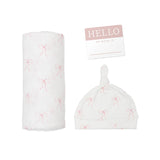 Bows Hat & Swaddle Sets - Lulujo