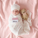 Bows Hat & Swaddle Sets - Lulujo