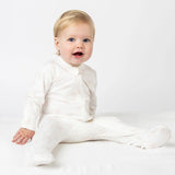 Bow Bamboo Footed Sleeper - Lulujo