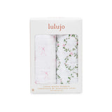 Bows & Rose Trellis Cotton Swaddle 2 Pack - Lulujo