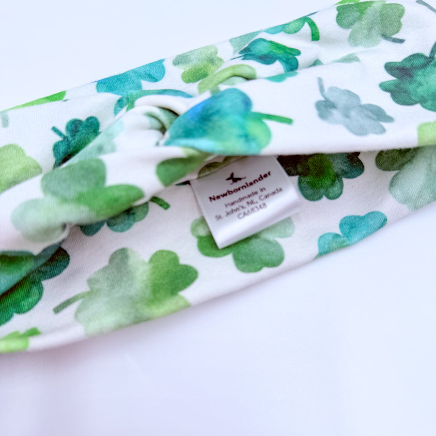 Knot Headband  (Watercolour Shamrock)