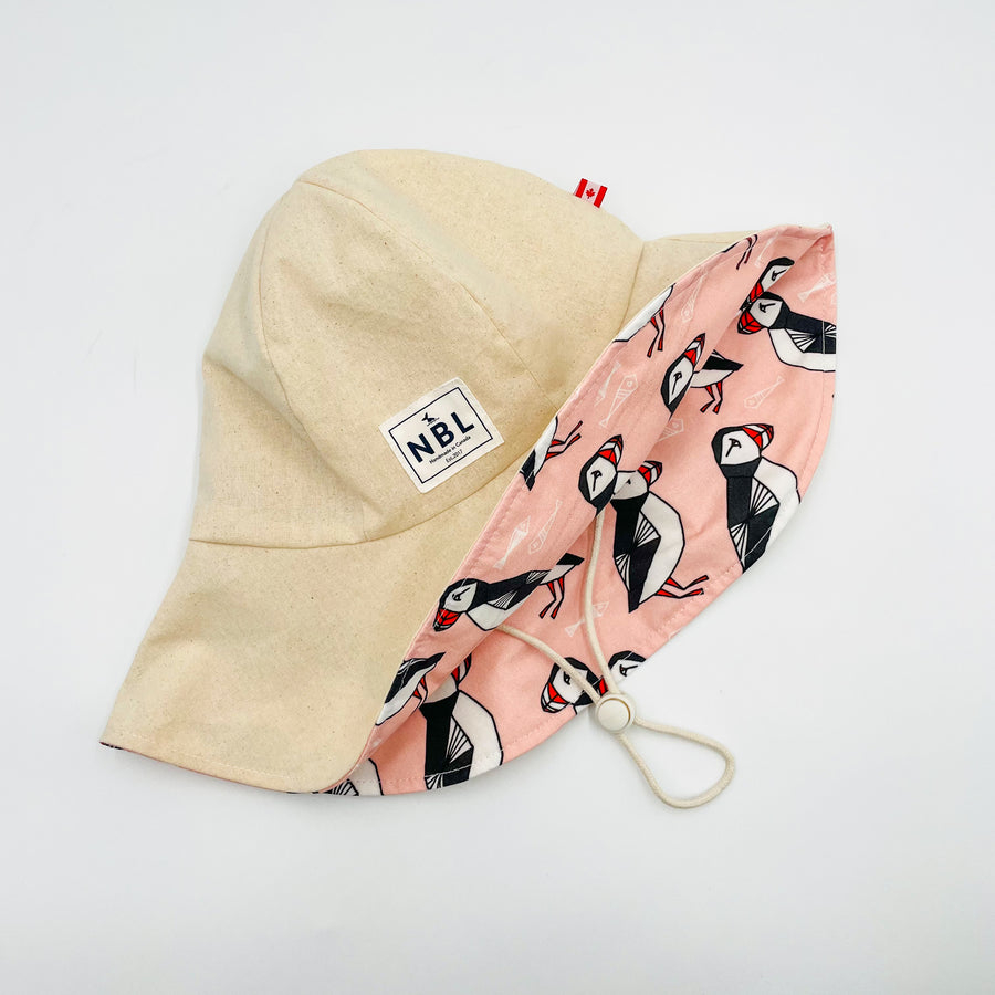 Adult Summer Hat (Pink Puffin)