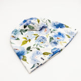 Beanie Hat (Blue Peonies)