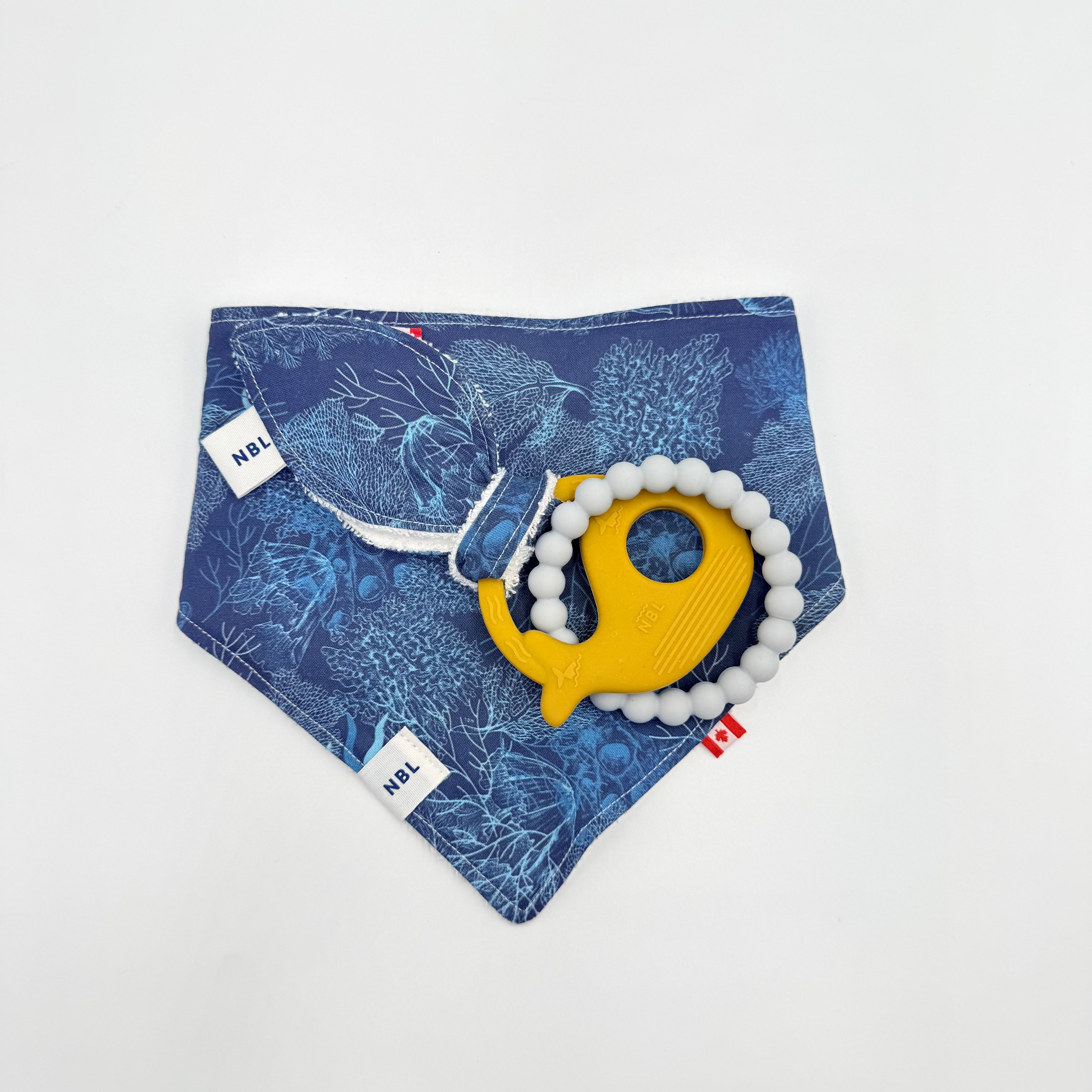 Bandana Bib and Silicone Teether Gift Set