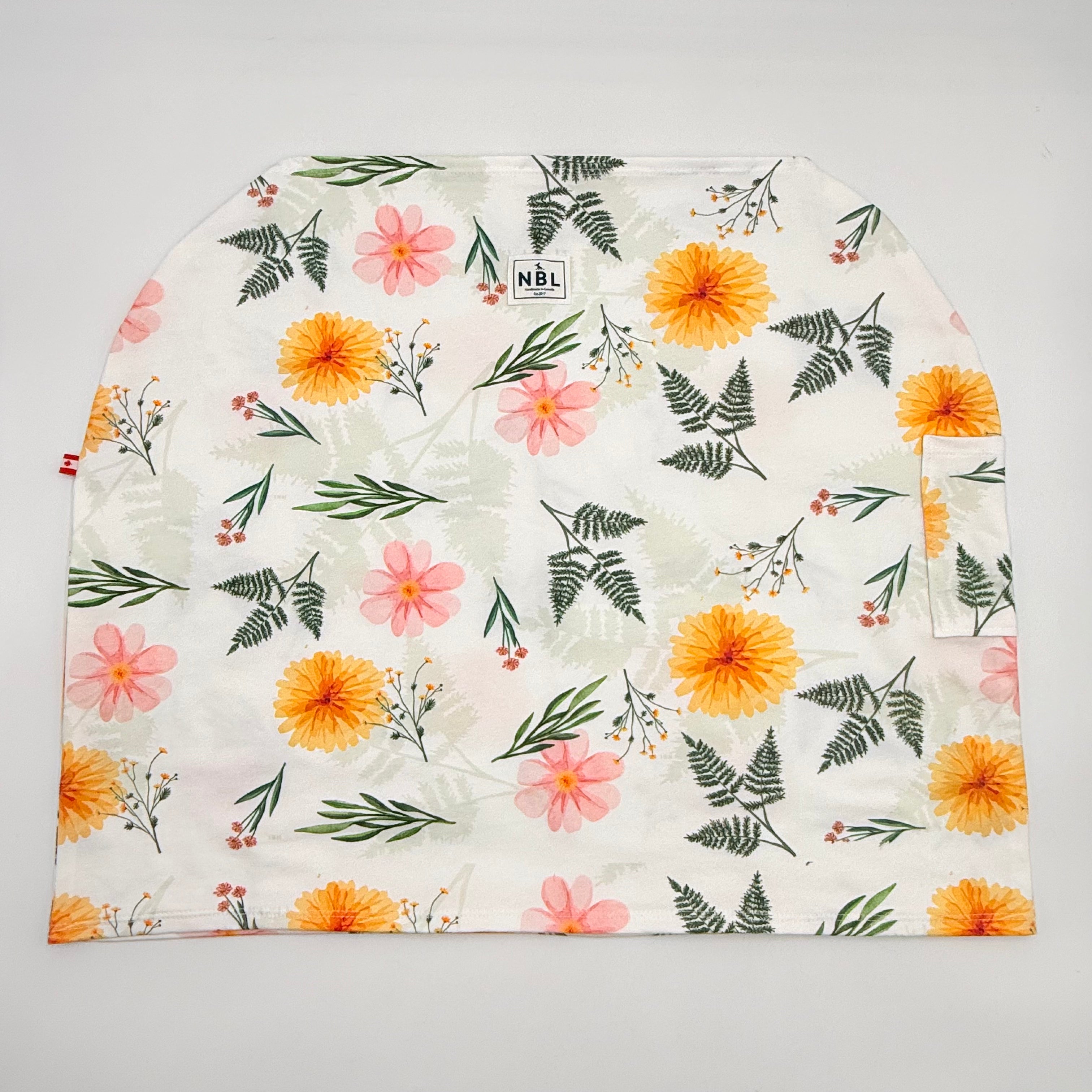 Summer Car Seat Cover - Flowers and Ferns