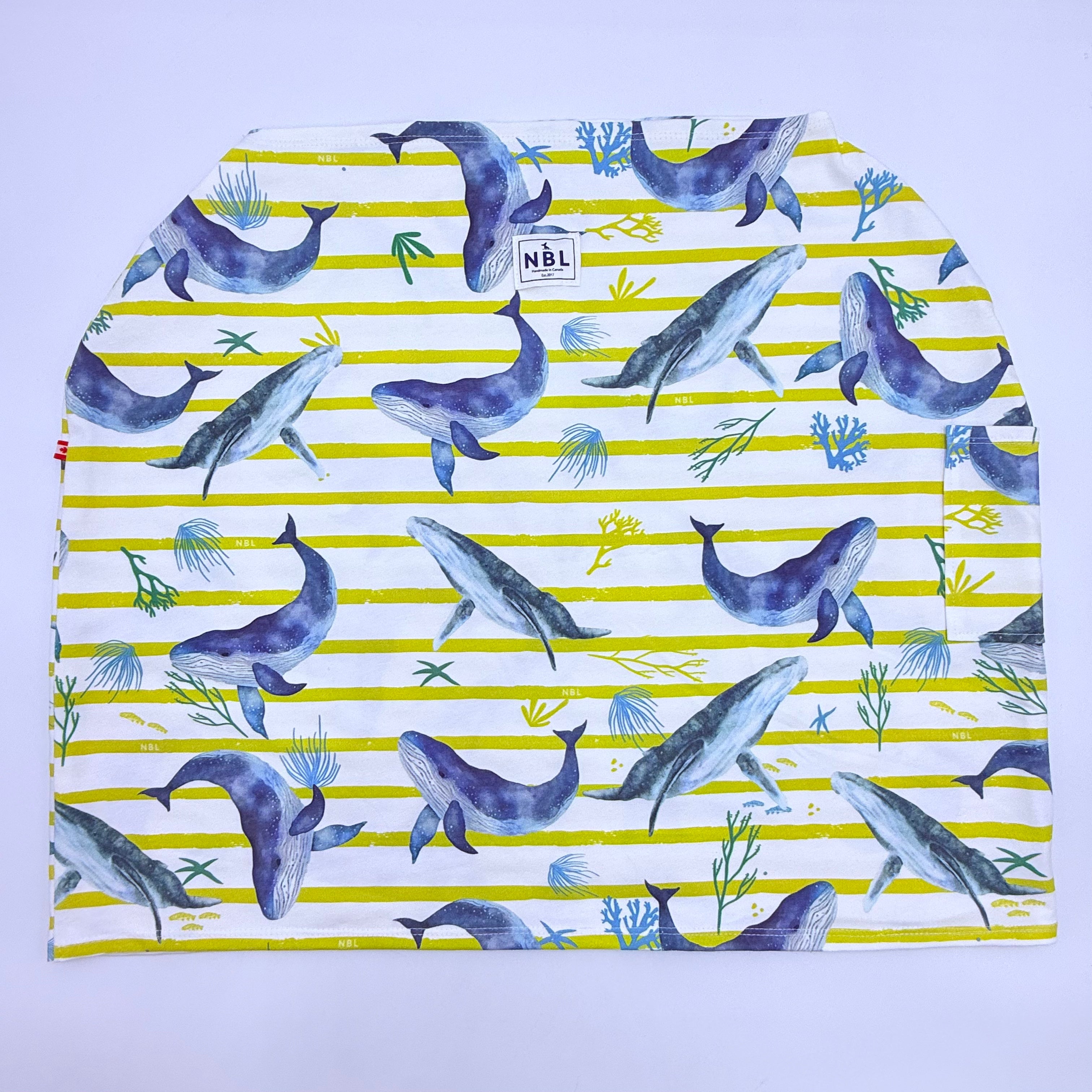 Summer Car Seat Cover - Whale Dance