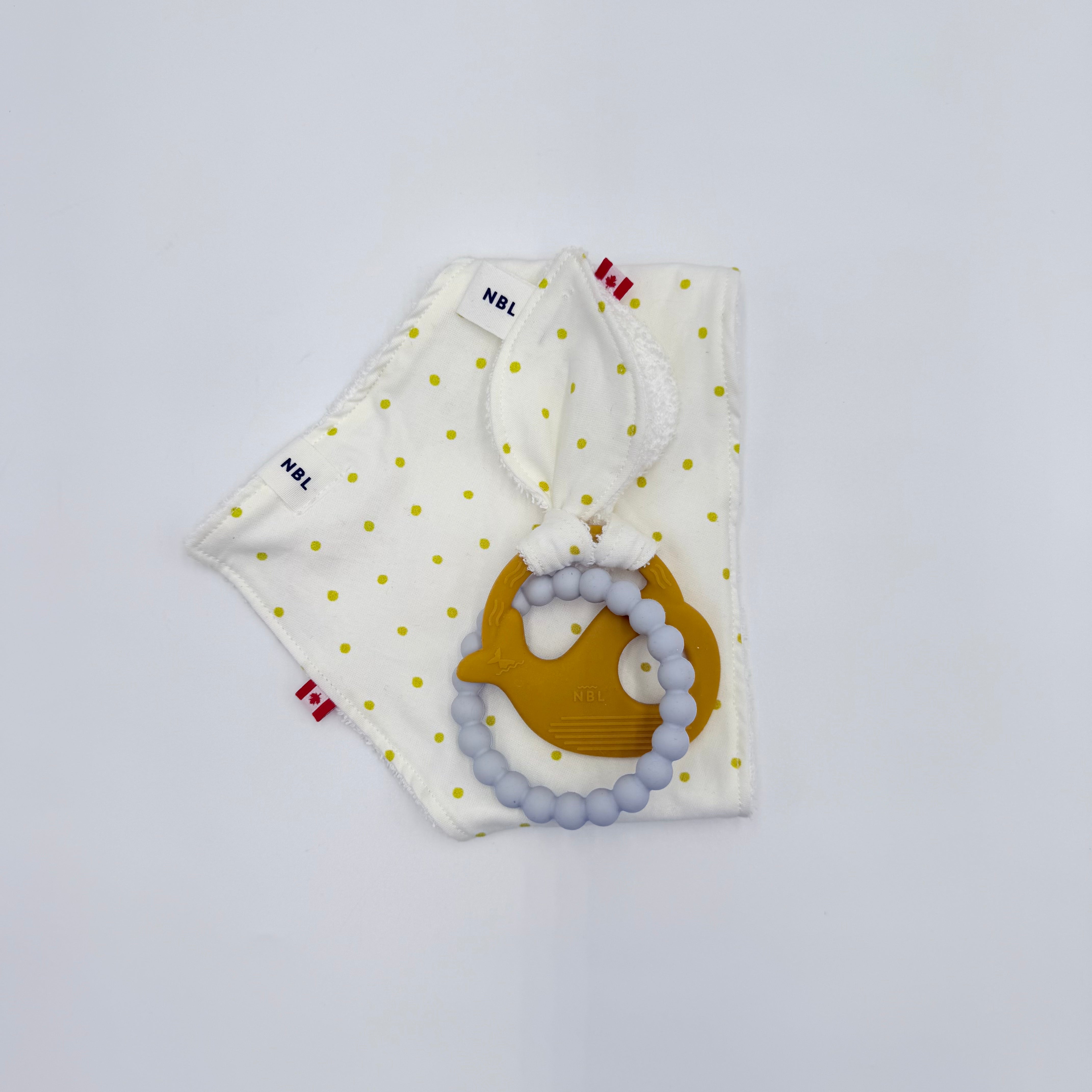 Bandana Bib and Silicone Teether Gift Set