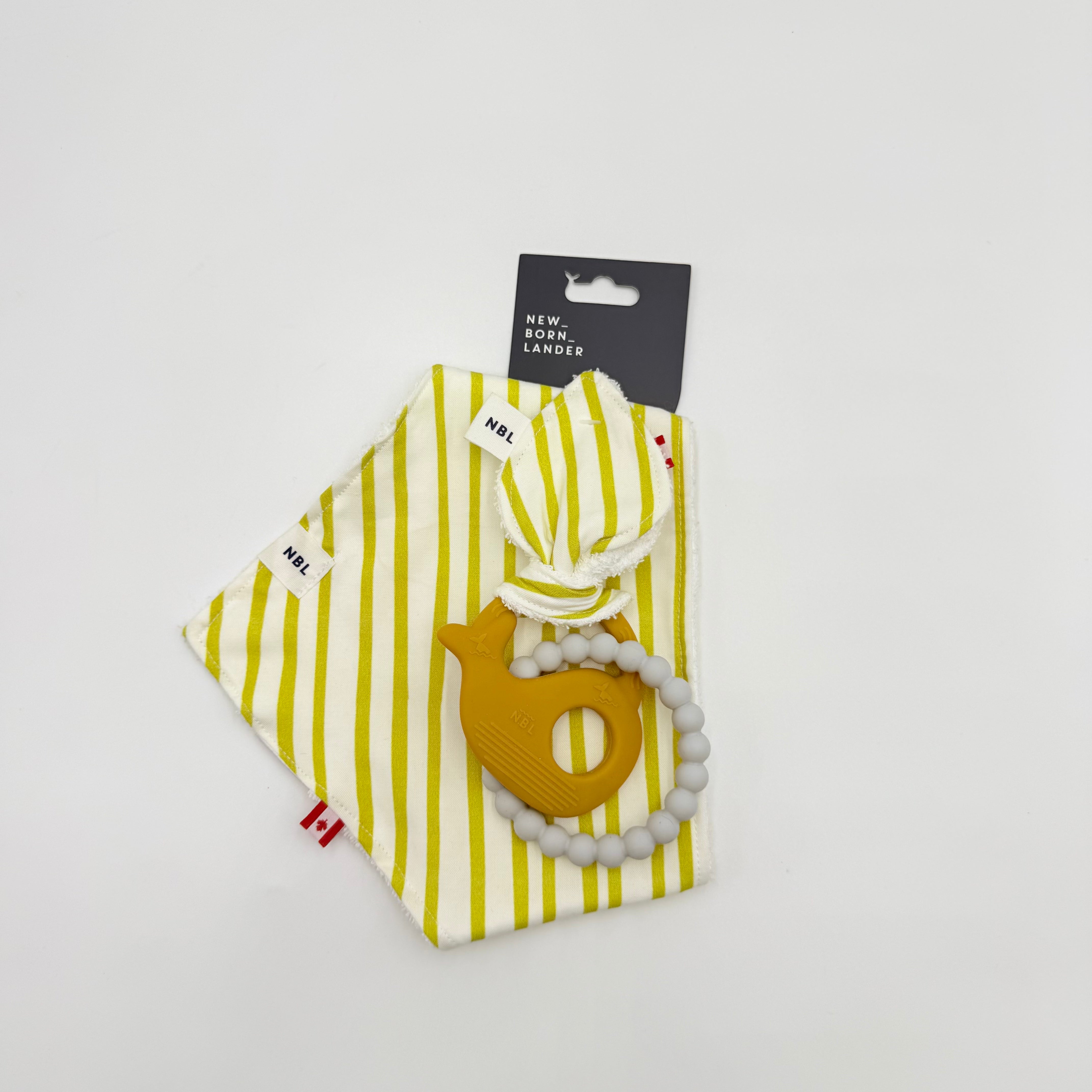 Bandana Bib and Silicone Teether Gift Set