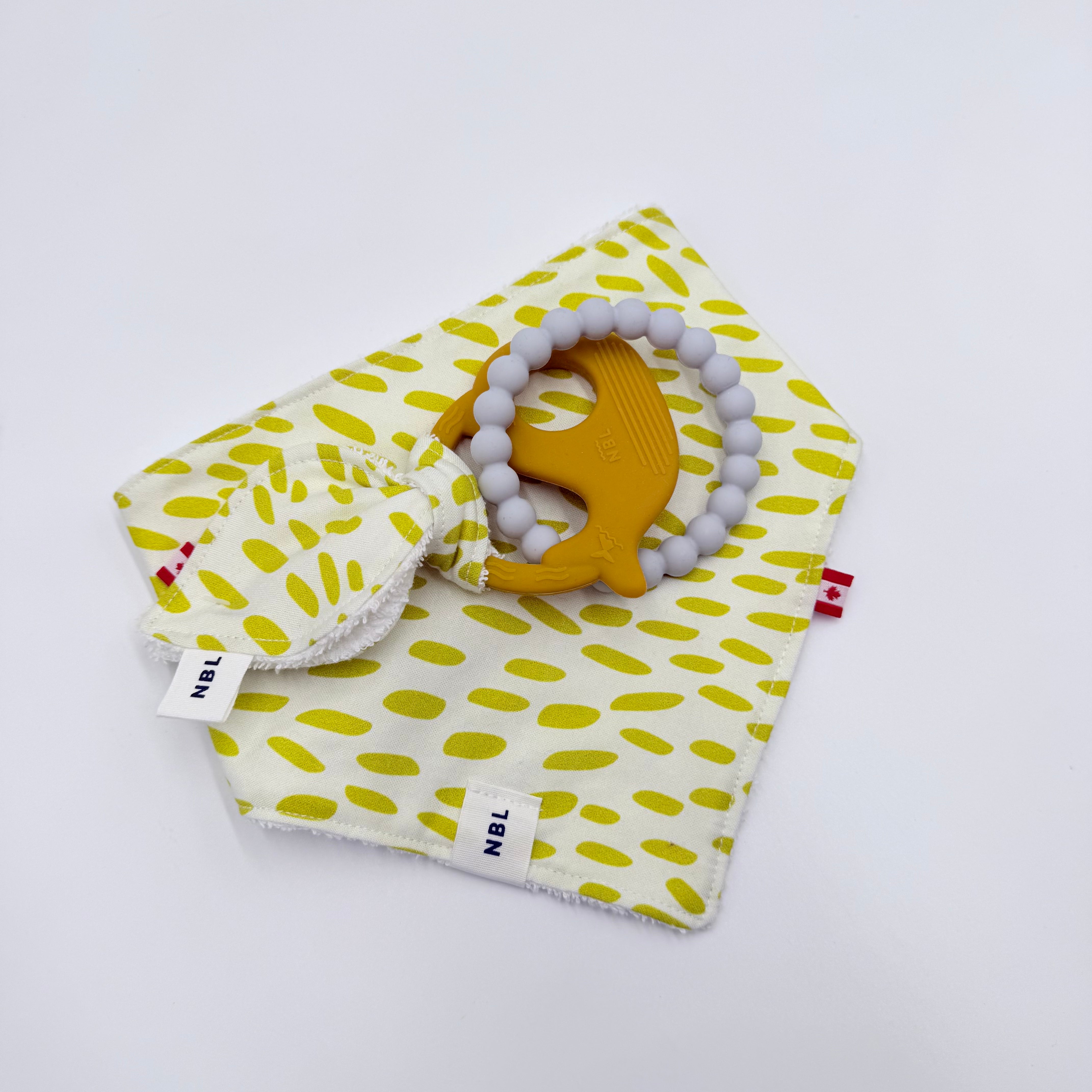 Bandana Bib and Silicone Teether Gift Set