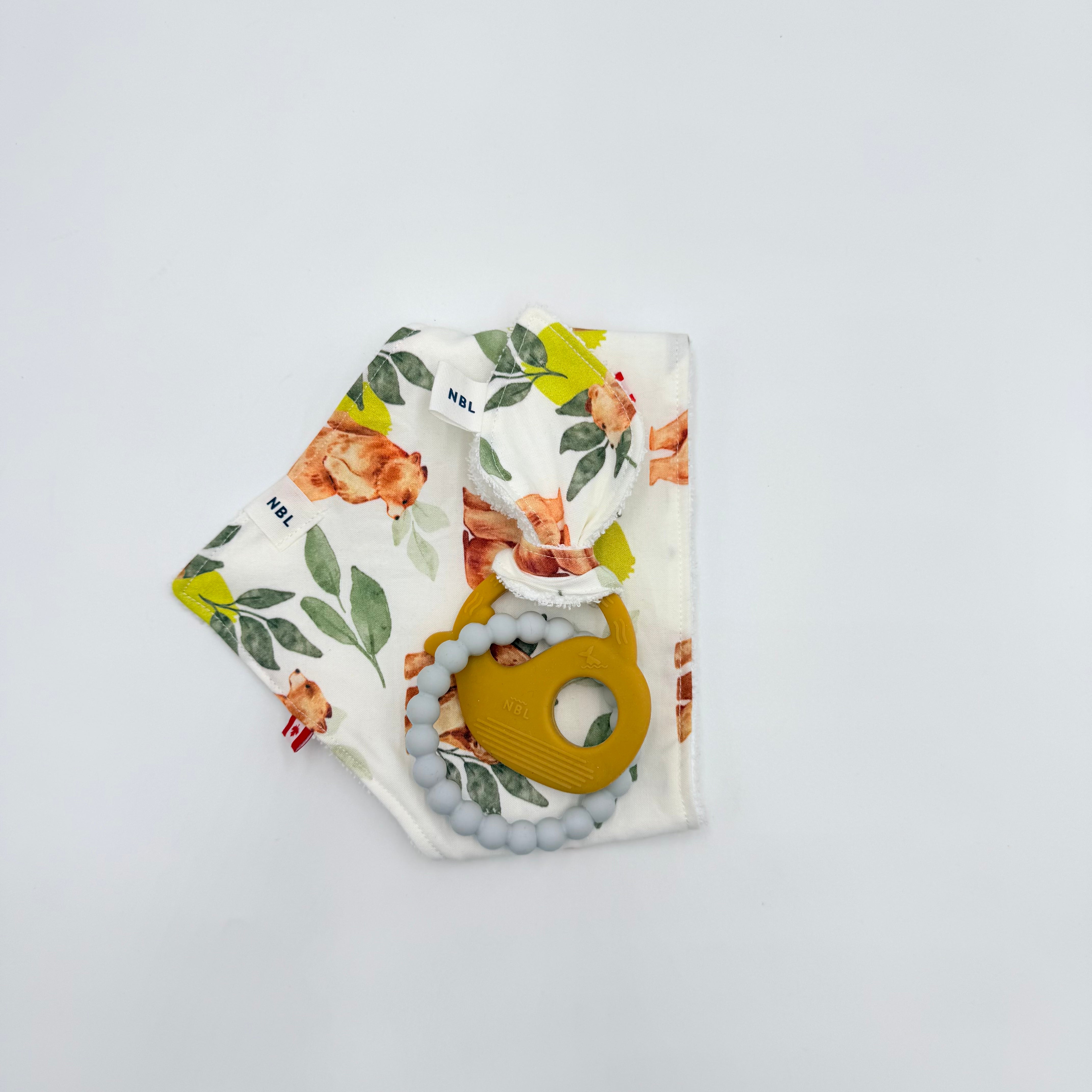 Bandana Bib and Silicone Teether Gift Set