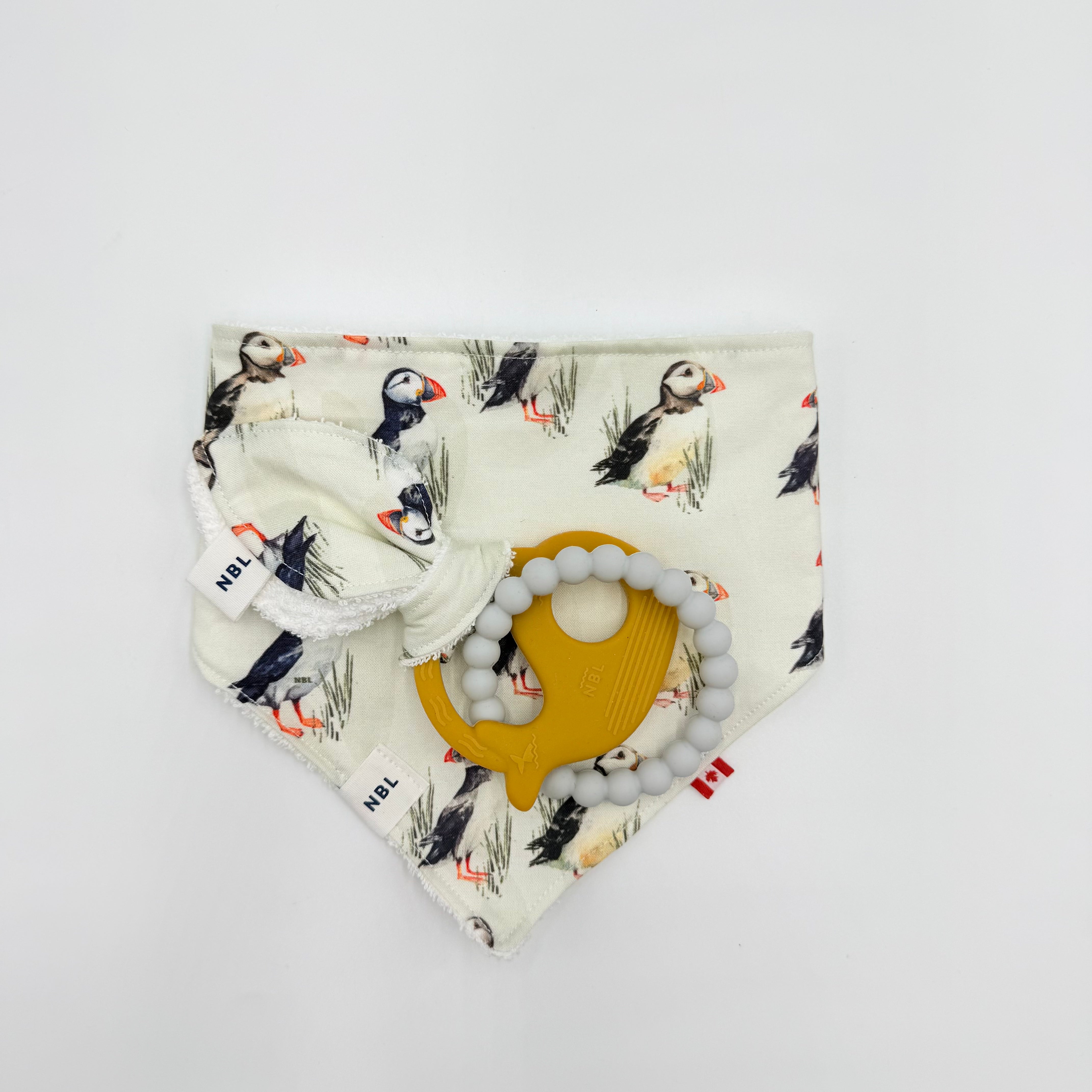 Bandana Bib and Silicone Teether Gift Set