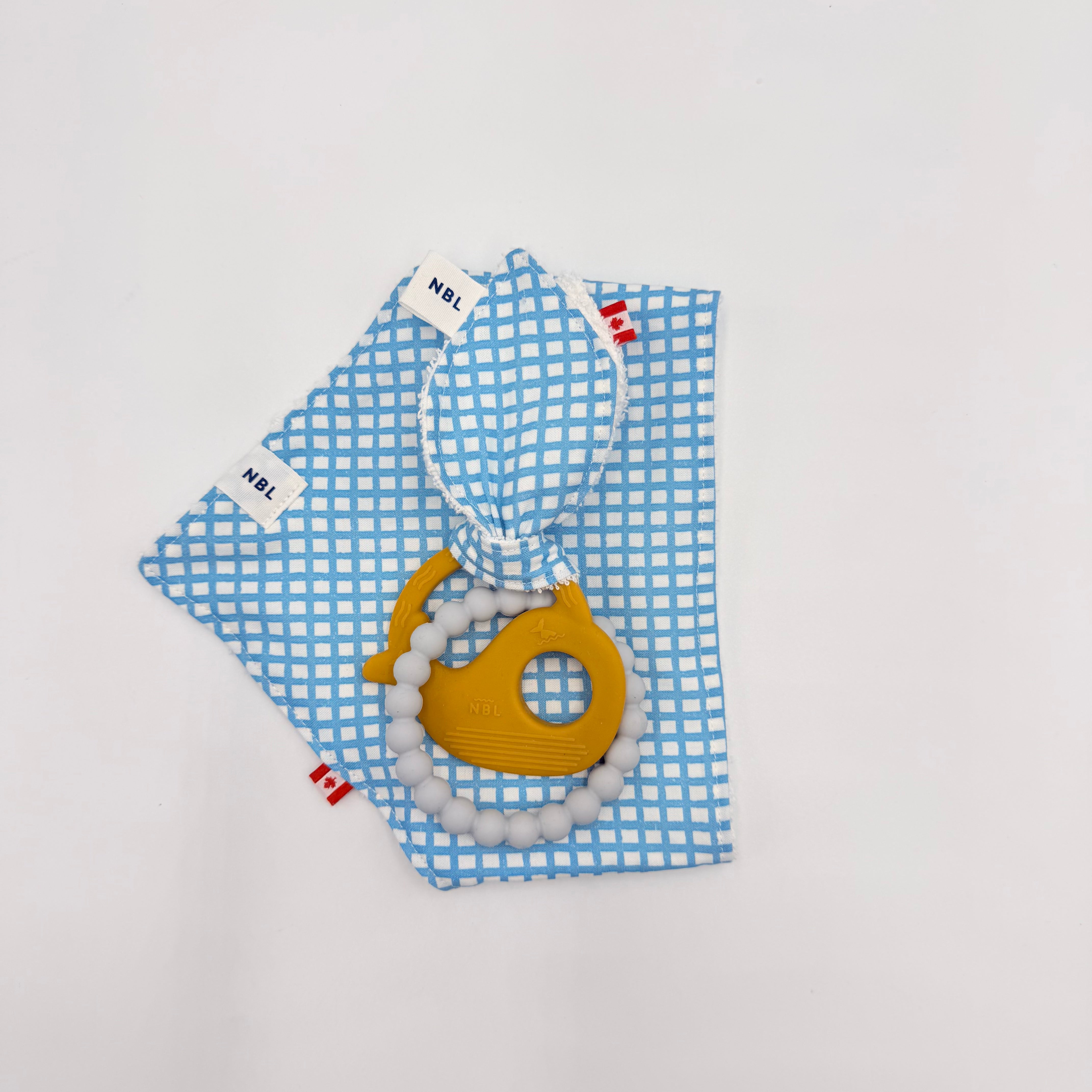 Bandana Bib and Silicone Teether Gift Set