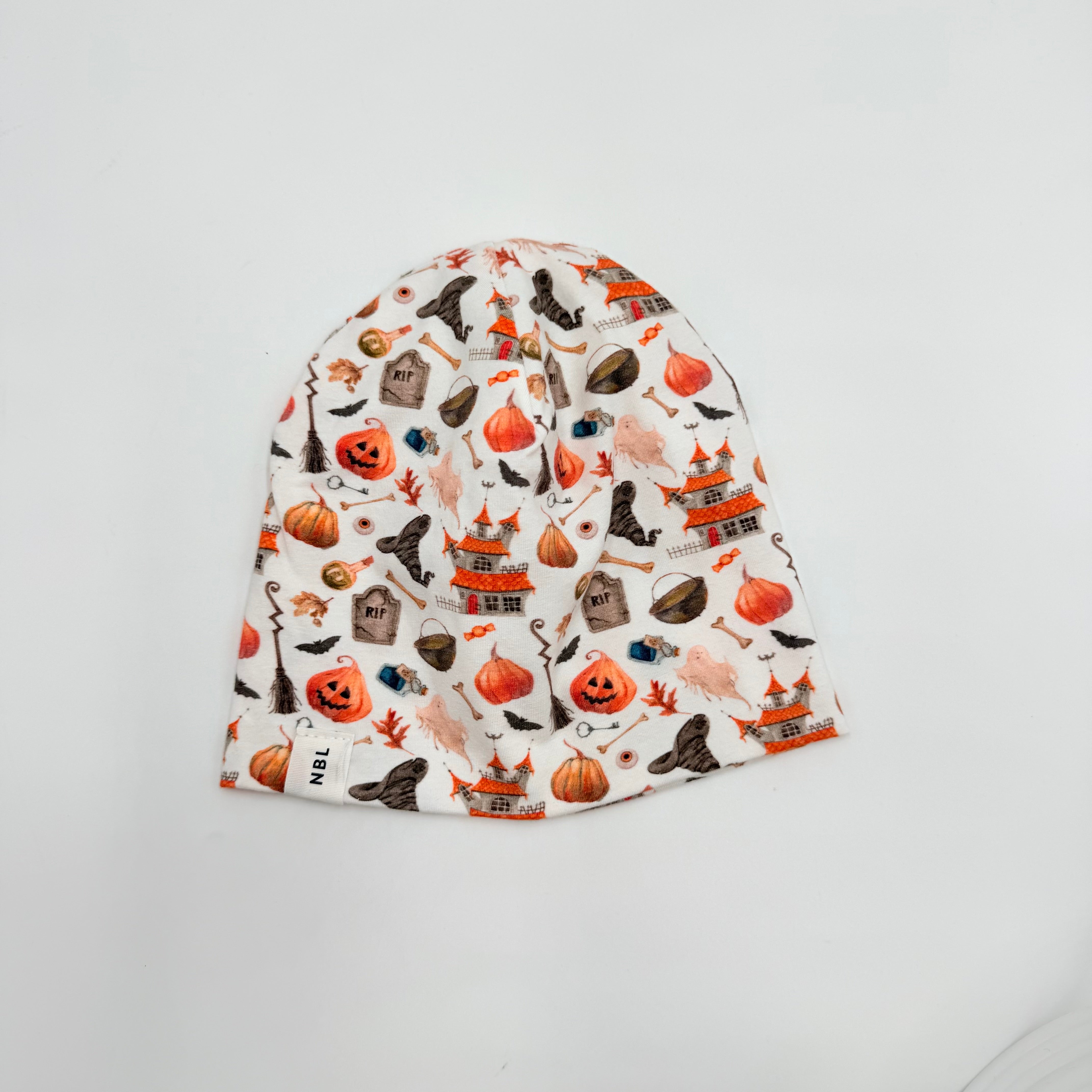 Beanie Hat - Orange Halloween