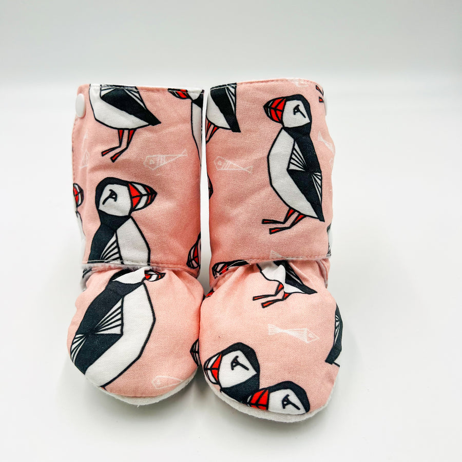 Baby Booties (Pink Puffin)