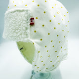 Pilot Hat - Lemon Polka Dots