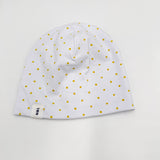 Beanie Hat - Lemon Polka Dots