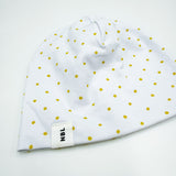 Beanie Hat - Lemon Polka Dots