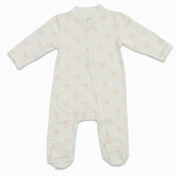 Bow Bamboo Footed Sleeper - Lulujo