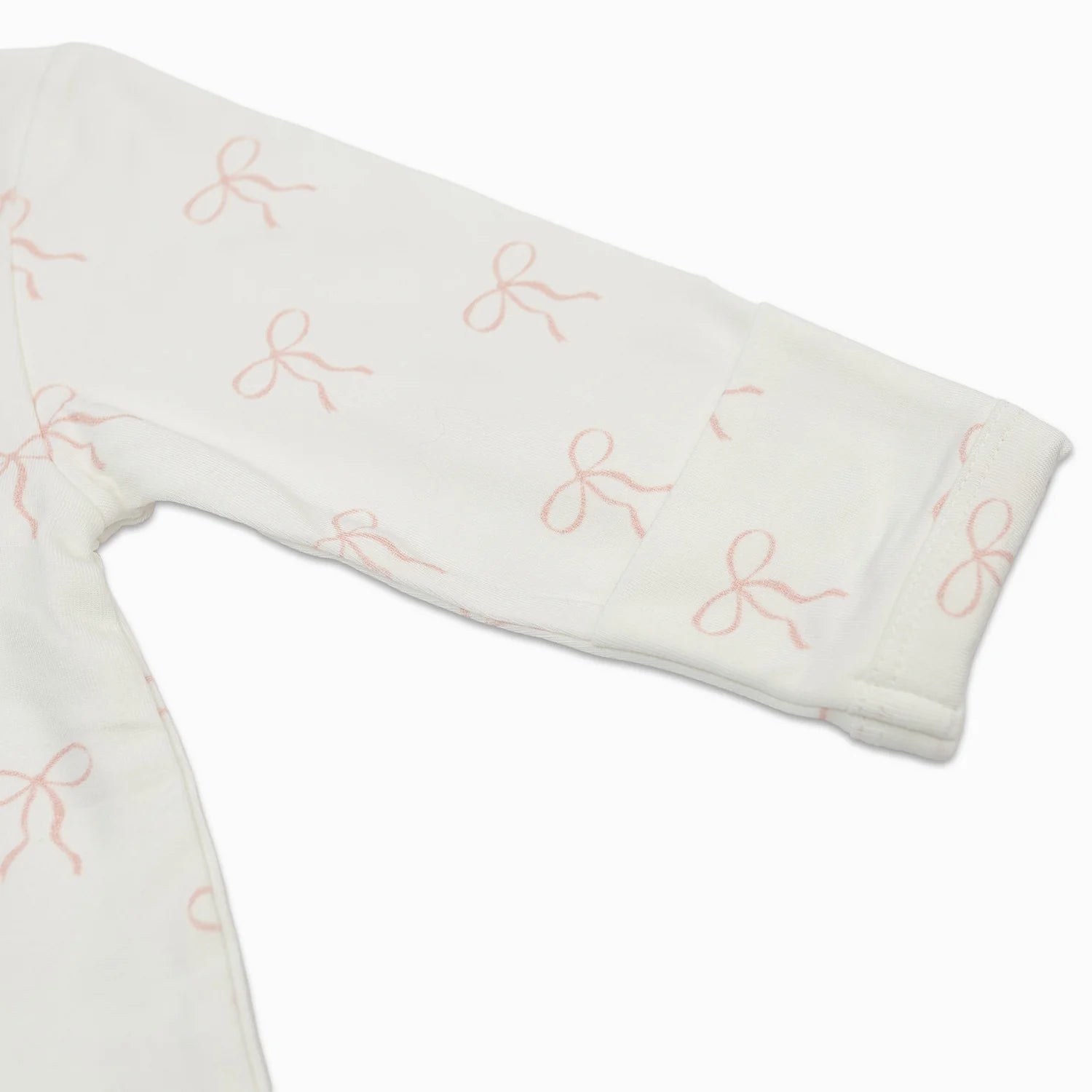 Bow Bamboo Footed Sleeper - Lulujo