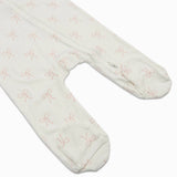 Bow Bamboo Footed Sleeper - Lulujo