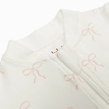 Bow Bamboo Footed Sleeper - Lulujo