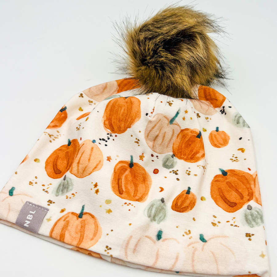Beanie Hat (Pumpkin Stars)