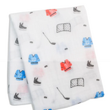 Cotton Muslin Swaddle (Hockey)