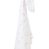 Cotton Muslin Swaddle  (Daisies)
