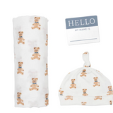 Hat & Swaddle Sets (Vintage Teddy)