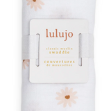 Cotton Muslin Swaddle  (Daisies)