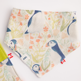 Bandana Bib ( Puffins in Wildflowers)