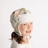 Pilot Hat (Puffins in Wildflowers)