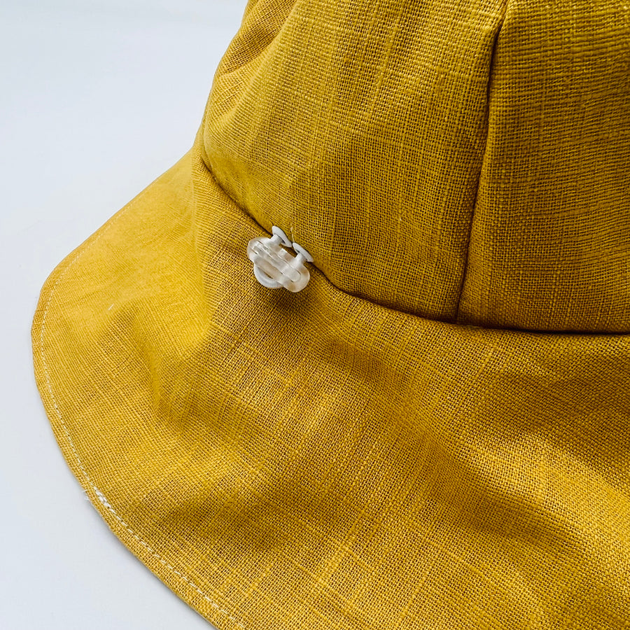 Adult Summer Hat (Mustard Linen)