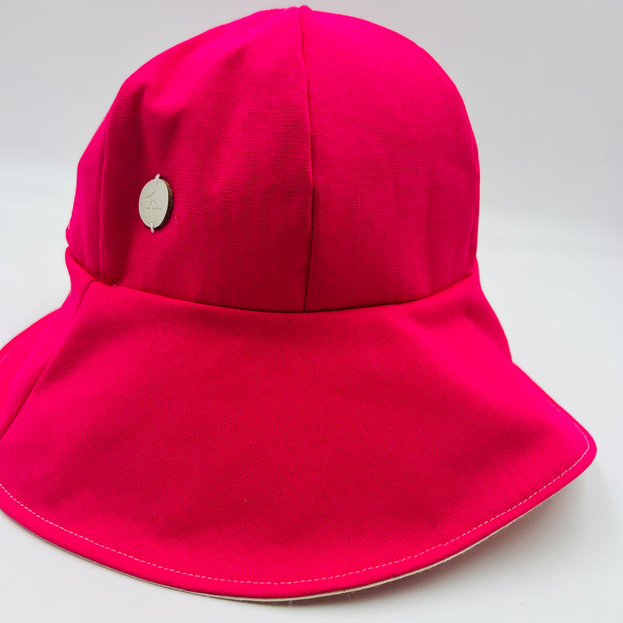 Summer Hat (Fuchsia Linen)
